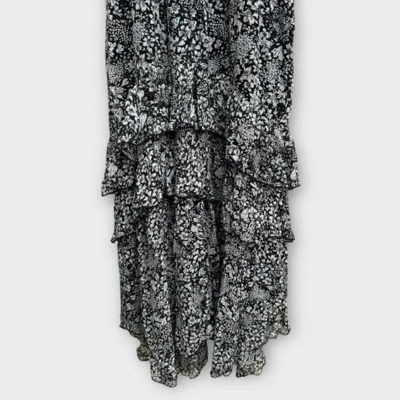 Anthropologie Dress Black and White Asymmetrical Tiered Sundress - Picture 6 of 7